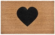 Rohožka srdce kokos 105672 – na von aj na doma, 45x75, hnedá, chodba / predsieň, Hanse Home