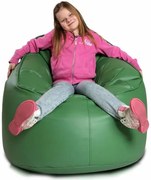 INTERMEDIC SK - Sedací vak Star 85x90 cm | ergonomický dizajn s podrúčkami, 300 l Farba: E09 - Zelená tmavá (ekokoža)