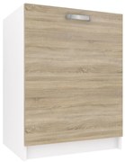 Kuchynská skrinka Belini drezová 60 cm dub sonoma bez pracovnej dosky TOR SDZ60/0/WT/DS/0/U/