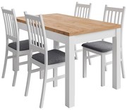 Jedálenská zostava Mibet biela/craft