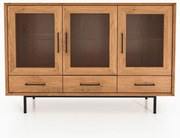 Vitrína z dubového dreva v prírodnej farbe 144x95 cm Abies - The Beds