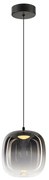 Závesné svietidlo Vaso, 1x grafitové sklenené tienidlo, (fi 15cm), b