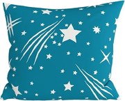 Polybavlnená obliečka na vankúš NIGHT SKY POLY 45x45 cm, tyrkysová