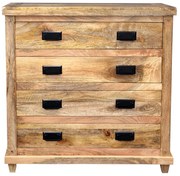 Komoda Devi 90x90x45 indický masív mango Mango natural