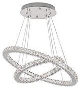 LED Stmievateľný luster na lanku LED/115W/230V 3000-6500K strieborná + DO