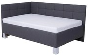 Čalúnená posteľ s úložným priestorom bez matraca MARIA PETITE 120x200 cm sivá