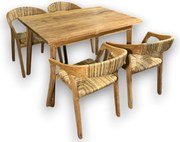 ROSARIO 120cm+ISABELLA SET - teakový nábytok