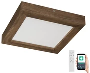 Brilagi-LED Stmievateľné svietidlo WOODY FRAME LED/24W/230V dub 30x30 cm IP44 + DO BG0861