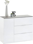 XXXLutz KOMODA, sivá, biela, 120,1/93,50/45 cm Carryhome - Komody - 002593007902