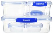 Sistema Set 6 vodotesných krabičiek na potraviny KLIP IT PLUS 2x 180 ml, 2 x 400 ml, 1 x 1 l a 1 x
