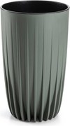 Květináč STRIPPED ECO III 25 cm šedo-zelený