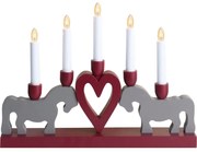 Červená vianočná svetelná dekorácia Leksand – Star Trading