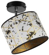 Bodové svietidlo Werona 5, 1x sivé textilné tienidlo so vzorom, (možnosť polohovania), g