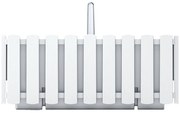 Samozavlažovací plastový balkónový kvetináč DDEF400W 38 cm - biela