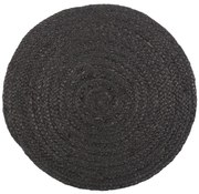 IB Laursen Čierne okrúhle jutové prestieranie