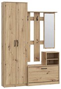 Predsieňová stena so zrkadlom KAVI dub artisan