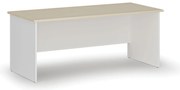 Kancelársky písací stôl PRIMO WHITE, 180x80 cm, biela/breza