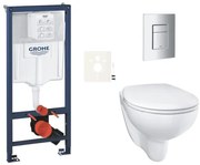 Závesný wc set do ľahkých stien / predstenová montáž GROHE Bau Ceramic SIKOGRSBAUSCP00