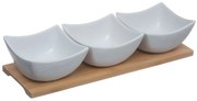 Porcelánová servírovacia miska Trio 30x10x6 cm sada 3ks