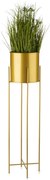 KOVOVÝ KVETINÁČ SO STOJANOM GOLDEN 95X21 CM ZLATÁ