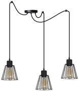 Závesné svietidlo Nuvola Spider, 3x drôtené tienidlo, (mix 4 tvarov tienidla)