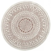 Kusový koberec Twin-Wendeteppiche 103102 creme terra – na von aj na doma, 140x140 (priemer) kruh, oranžová, chodba / predsieň, Hanse Home