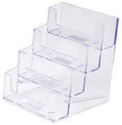 SICO stojanček na vizitky, 4 priehradky, číra