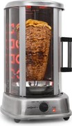 OneConcept Kebap Master Pro, vertikálny gril, 1500 W, strieborný