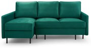 Rohová sedacia súprava Robin, Ľavá, smaragdová (Monolith 37)