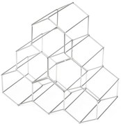 Sivý kovový stojan na víno Compactor