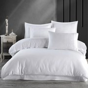 SATÉNOVÉ OBLIEČKY VALINOR 160X200 CM, 2 KS 70X80 CM BIELE