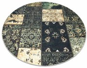 Koberec ANTIKA Ancient Olive patchwork zelený
