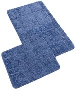 Bellatex Súprava Kúpeľňových predložiek bez výkroja BANYSILVER modrá, 60 x 100, 60 x 50 cm