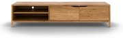 TV stolík z dubového dreva v prírodnej farbe 200x48 cm Twig – The Beds