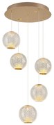 LED luster na lanku CREMONA 5xLED/5W/230V 3000K zlatý