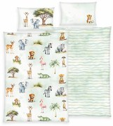 Herding Detské bavlnené obliečky do postieľky Safari, 100 x 135 cm, 40 x 60 cm