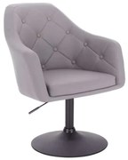 LuxuryForm DESIGN Kreslo ANDORA na čiernom tanieri - šedé