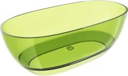 Mexen Pure lime voľne stojaca priesvitná vaňa 170 x 80 cm, chrómová zátka - 58071708012