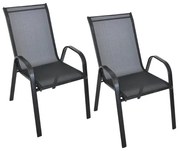 Záhradné kreslá TAVERNO set 2 ks, čierne