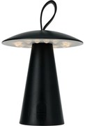 Stolná vonkajšia prenosná LED lampa Boise, čierna, USB, 15 x 17 cm, plast