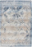 XXXLutz PLOCHO TKANÝ KOBEREC, 80/150 cm modrá, krémová Novel - Online Only bytové doplnky - 005937069954