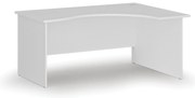 Ergonomický kancelársky písací stôl PRIMO WHITE, 160x120 cm, pravý, biela
