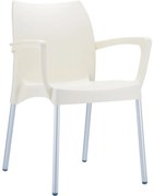 DOLCE záhradná stolička s podrúčkami beige
