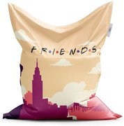 Sablio Sedací vak Seriál Priatelia FRIENDS Socha Slobody - 200x140 cm