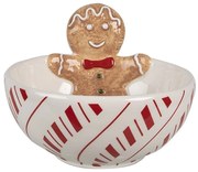 Biela keramická miska Perníček Gingerbread - Ø 12*6 cm / 250 ml