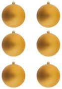 DECOLED Plastová koule, prům. 10 cm, zlatá, 6x matná