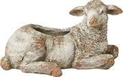 Béžová antik dekorácia kvetináč v tvare ovce - 58*31*33 cm