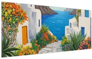 Obraz - Grécka ulička (120x50 cm)