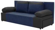 Pohovka 3-miestna s funkciou spania SONNI Námornícka modrá/čierna