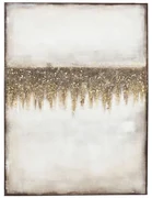 Abstract Fields 90x120 akrylový obraz biely/zlatý